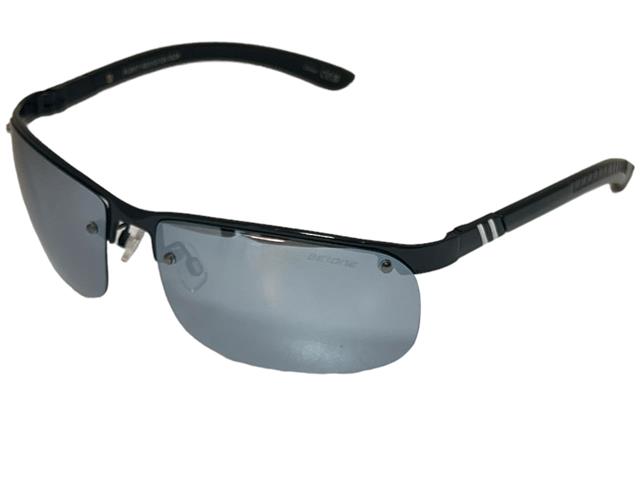 Mens Polarized Semi-Rimless Metal Sports Sunglasses BeOne B1PL-3917-10