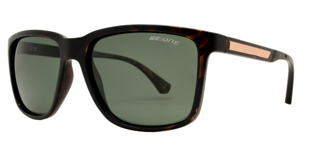 Polarized Square Horn Rimmed Sport Plastic Sunglasses Beone B1PL-FUME-95