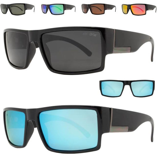Polarized Men Flat Top Rectangular Sport Plastic Sunglasses Beone B1PL-River-0