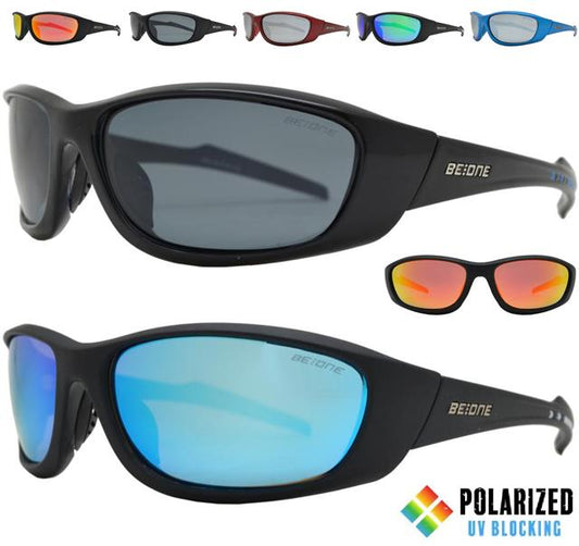 Polarized Men's Sport wrap around Sunglasses Running fishing Driving UV400 BeOne B1PLLEO