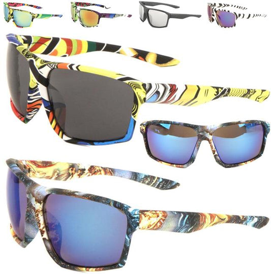 Oversized Sports Wrap Surfer skateboarding Graffiti Street Sunglasses Unbranded BP0141