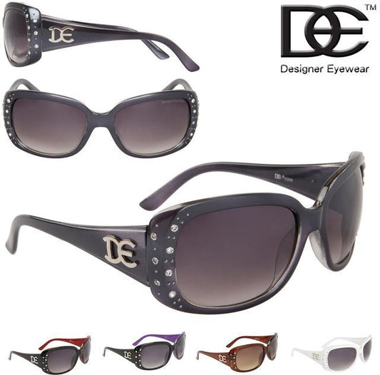 DE Designer Diamante Wrap Around Womens sunglasses UV400 DE DE5006