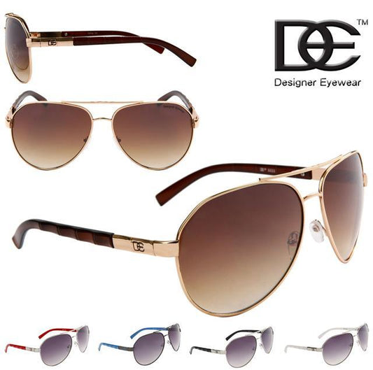 DE Designer Retro Oversized Pilot sunglasses UV400 mens womens DE DE5023