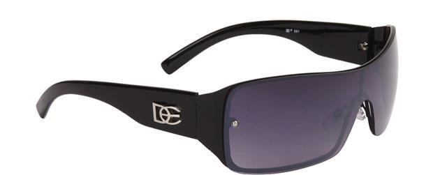 DE Designer Oversized Shield Wrap Around womens sunglasses UV400 Black Smoke Gradient Lens DE DE591-d
