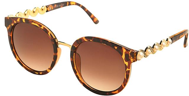 Women's Oversized Butterfly Shield Diamante Sunglasses UV400 Brown/Gold/Brown Gradient Lens Eyelevel EyeLevelUlaBrown_562b1a64-6873-47e7-bf21-21f850858a27