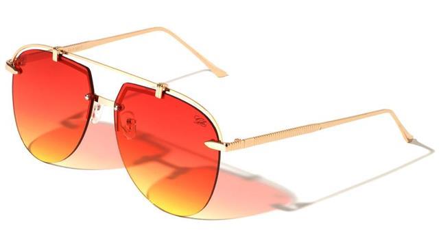 Rimless Pilot Sunglasses With Two Tone Coloured Lenses Gold Orange & Yellow Lens Unbranded GLO-M217-glo-metal-fashion-sunglasses-05_900x_93a92b91-e40c-4f10-9793-2e692f990507