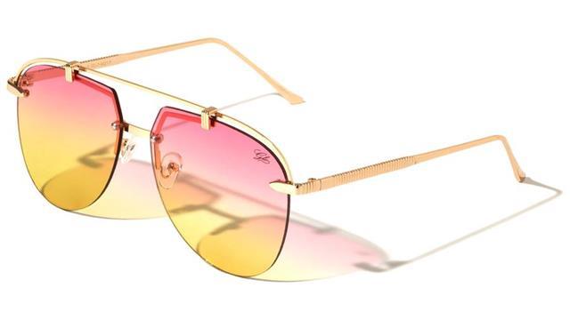 Rimless Pilot Sunglasses With Two Tone Coloured Lenses Gold Pink & Yellow Lens Unbranded GLO-M217-glo-metal-fashion-sunglasses-06_900x_401e1cdc-a46d-47c4-8aa7-8f2fd01da56a
