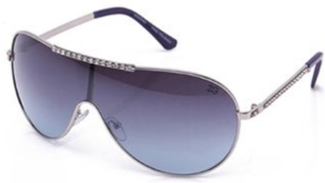 Designer IG Oversized Wrap Around Shield Sunglasses for Men and Women Silverl Blue Blue Smoke Gradient Lens IG Eyewear IG9285MD-3
