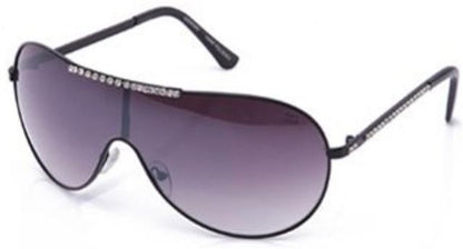 Designer IG Oversized Wrap Around Shield Sunglasses for Men and Women Black Black Smoke Gradient Lens IG Eyewear IG9285MD-5