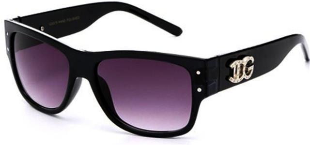 IG Designer Classic Sunglasses for Men and Women Gloss Black Smoke Gradient Lens IG Eyewear IG9379a