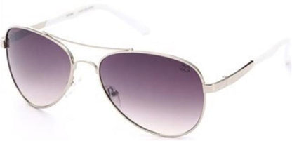 IG Men's Vintage Teardrop Shape Pilot 80's Sunglasses Silver White Smoke Pink Gradient Lens IG Eyewear IG9426M_B
