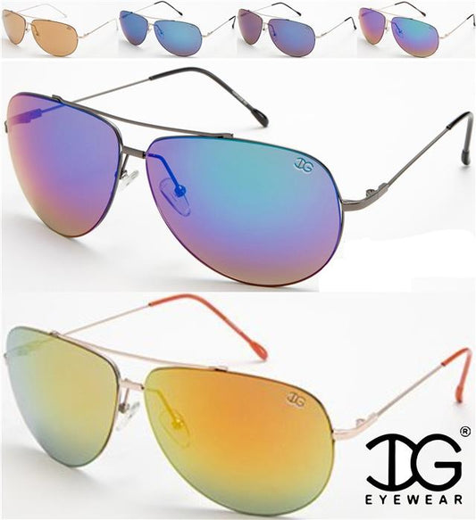 Mirrored Mens Metal Pilot Sunglasses IG Eyewear IG9430M-RV