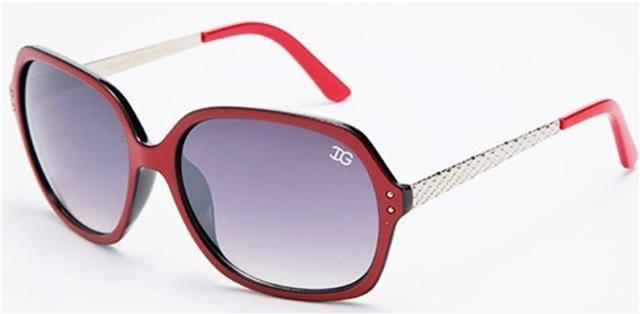 IG Womens Retro Vintage Round Butterfly Sunglasses Red Silver Smoke Pink Gradient Lens IG Eyewear IG9452M_b