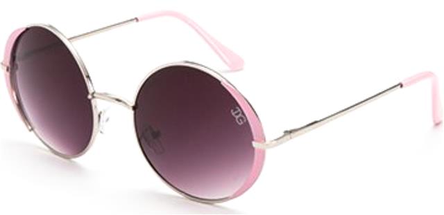 Steampunk Round IG Sunglasses Silver Pink Smoke Gradient Lens IG Eyewear IG9510Md