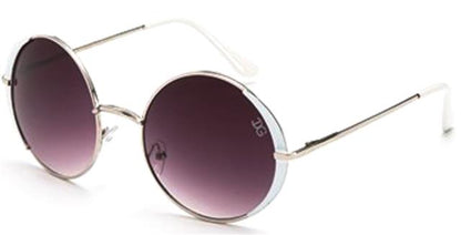 Steampunk Round IG Sunglasses Silver White Smoke Gradient Lens IG Eyewear IG9510Me