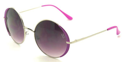 Steampunk Round IG Sunglasses Silver Purple Smoke Gradient Lens IG Eyewear IG9510Mf