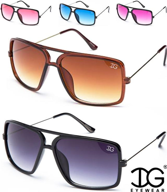 Unisex Large Brow Bar Pilot Shades IG Sunglasses IG Eyewear IG9526M