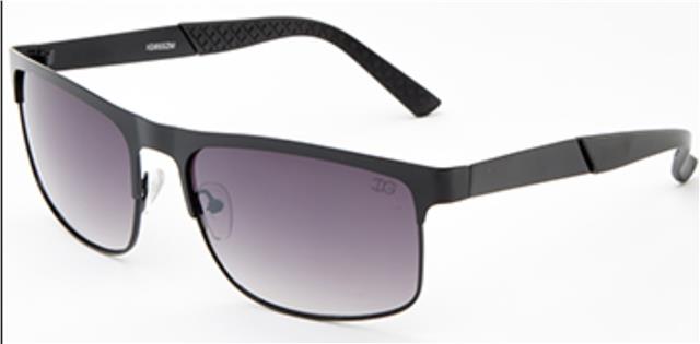 IG Mens Metal Classic Sunglasses Black Black Smoke Gradient Lens IG Eyewear IG9552M_A