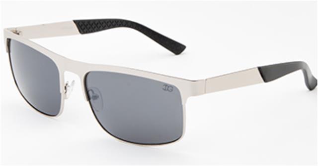 IG Mens Metal Classic Sunglasses Silver Black Smoke Lens IG Eyewear IG9552M_C