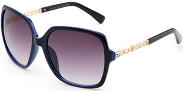 Women's Oversized Square Butterfly Shield Sunglasses IG UV400 Black Blue Smoke Gradient Lens IG Eyewear IG9731M_C