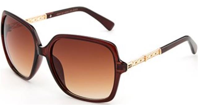 Women's Oversized Square Butterfly Shield Sunglasses IG UV400 Brown Brown Gradient Lens IG Eyewear IG9731M_D