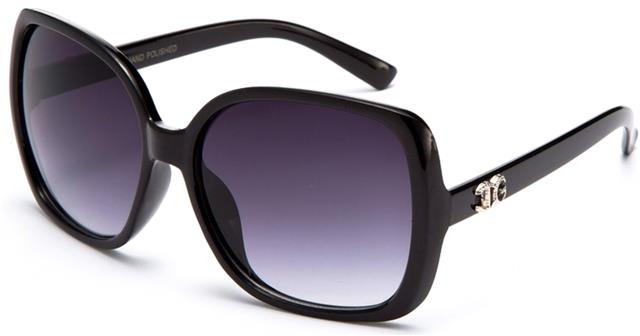 Designer Big Retro Vintage Butterfly Sunglasses IG Eyewear IG9823-A Black Smoke Gradient Lens