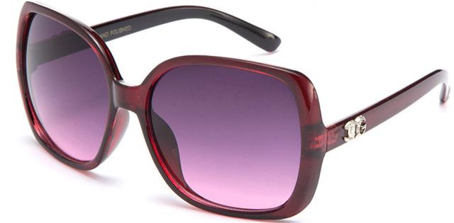 Designer Big Retro Vintage Butterfly Sunglasses IG Eyewear IG9823-C Red Tint Smoke Gradient Lens