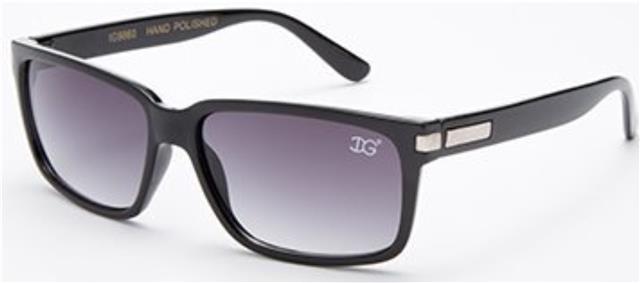 Designer Classic IG Sunglasses for Men and Women Gloss Black Smoke Gradient Lens IG Eyewear IG9860_A