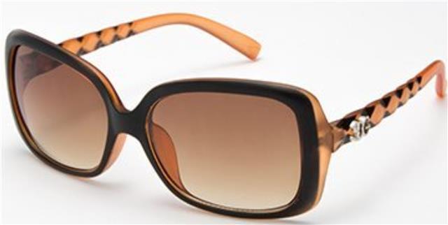 IG Womens Retro Vintage Round Square Sunglasses Black & Light Brown Silver Brown Lens IG Eyewear IG9893_C