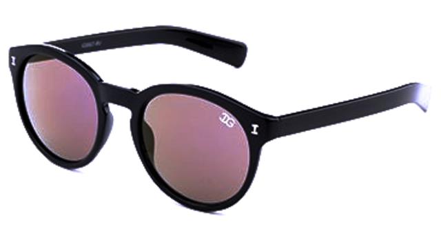 Designer Vintage Key Hole Round Mirror IG Sunglasses Unisex Black Purple Mirror Lens IG Eyewear IG9907-RVc