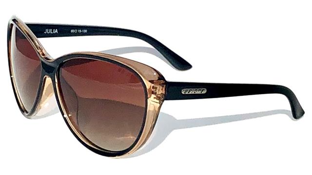 Womens Polarized Oversized Cat Eye Sunglasses BeOne IMG_0134 Beige Black Brown Gradient Lens