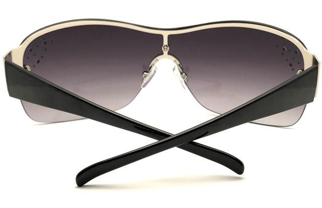 Women's Designer Oversized Semi Rimless Wrap Around Diamante Sunglasses UV400 Eyelevel IMG_5666