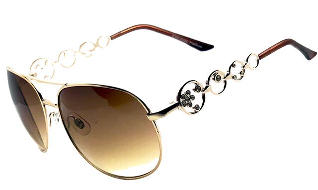 Women's Designer Oversized Pilot Diamante Sunglasses UV400 Eyelevel IMG_5727a