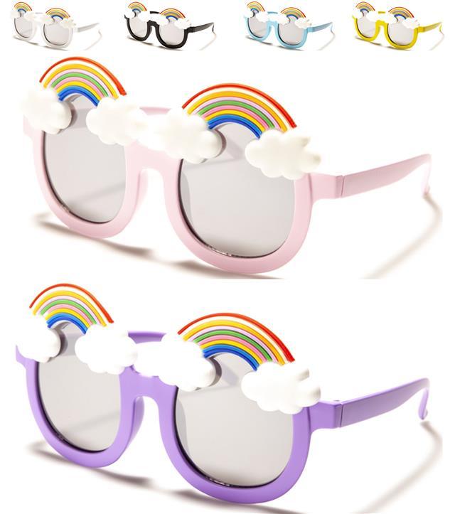 Cute Girl's Round Rainbow & Cloud Kids sunglasses Unbranded K-894