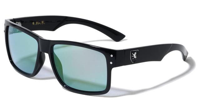 Mens High Quality Flat Top Classic Retro Sunglasses with Mirror Lens Khan KN-5344-CM-khan-plastic-color-mirror-classic-square-sunglasses-05
