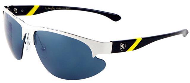 Running Sports Khan Wrap around Sunglasses Unisex Silver Black & Yellow Smoke Lens Khan KN-M21014-khan-metal-one-piece-sport-wrap-sunglasses-03_1024x_a027868c-c90e-471d-8473-bd98cebd63f5