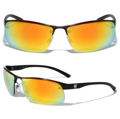Khan Semi Rimless Sport Wrap Around Sunglasses for Men Khan KN-M3924-khan-metal-semi-rimless-color-line-sports-sunglasses-0