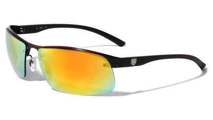 Khan Semi Rimless Sport Wrap Around Sunglasses for Men Khan KN-M3924-khan-metal-semi-rimless-color-line-sports-sunglasses-02