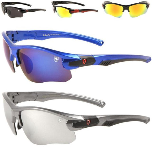 Sports Wrap Around Mirror Sunglasses Unisex Khan KN-P01038