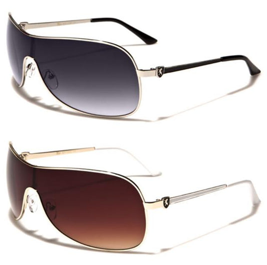 Retro Mens Khan Wrap Around Shield Sunglasses designer shades UV400 Khan KN1202