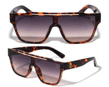 Kleo Women's large Futuristic Visor Shield Sunglasses with Brow Bar UV400 Kleo LH-P4037aa
