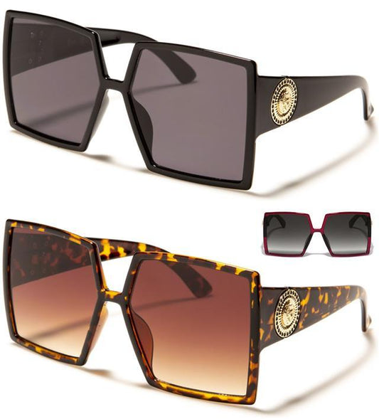 Kleo Women's Oversized Square Butterfly Shield Sunglasses UV400 Kleo LH-P4050