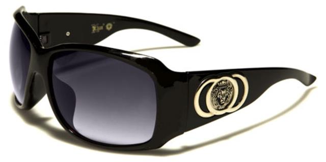 Women's Oversized Big wrap Around Kleo Sunglasses Black Black lenses Kleo LH31051