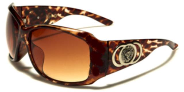 Women's Oversized Big wrap Around Kleo Sunglasses Brown Brown Lenses Kleo LH31055