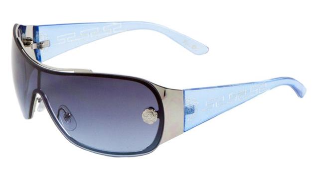 Kleo Designer Womens Retro Large Wrap Around Sunglasses Kleo LH3697b Turquoise Tint Silver Smoke Pink Gradient Lens {{ color }}