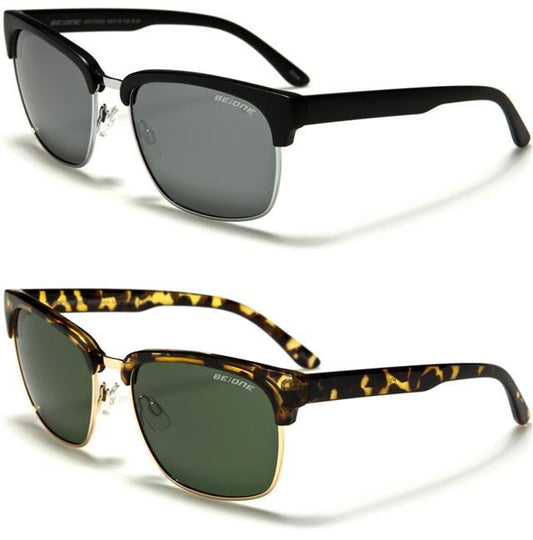 Men's Designer Inspired Polarized Big Retro Half Rim Sunglasses for women BeOne MIDTOWN_3973fd76-3d07-43a5-aec3-047b1f1728f3