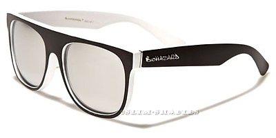 Unisex Designer Flat Top Classic Sunglasses BLACK & WHITE MIRROR LENSE Biohazard NEW-BLACK-DESIGNER-SUNGLASSES-MENS-LADIES-BOYS-L-MIRRORED-VINTAGE-UV400-RETRO-v7