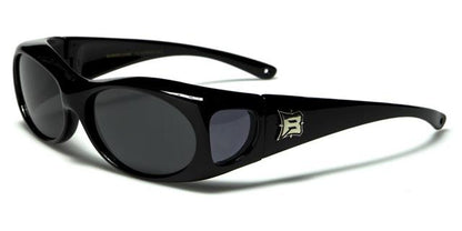 Unisex Polarized Cover Over Fit Over your Glasses Sunglasses BLACK / SMOKE LENSE Barricade NEW-BLACK-SUNGLASSES-POLARIZED-MENS-LADIES-UV400-FIT-OVER-GLASSES-WRAP-DRIVING-v0