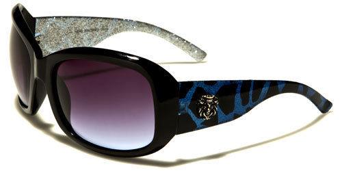 Designer Large Wrap Around Animal print Sunglasses for women BLACK & BLUE KLEO NEW-DESIGNER-KLEO-SUNGLASSES-LADIES-WOMENS-GIRLS-LARGE-BLACK-GLITTER-WRAP-UV400-v2