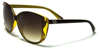 Designer Large Retro Cat Eye Sunglasses for women BROWN & YELLOW Romance NEW-DESIGNER-SUNGLASSES-BLACK-LADIES-WOMENS-GIRLS-CAT-EYE-LARGE-VINTAGE-UV400-v0